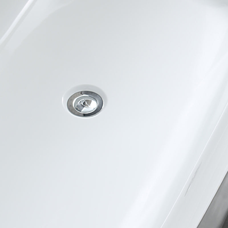Bathroom Acrylic Oval Bathtub Soaking Tubs without Base in White