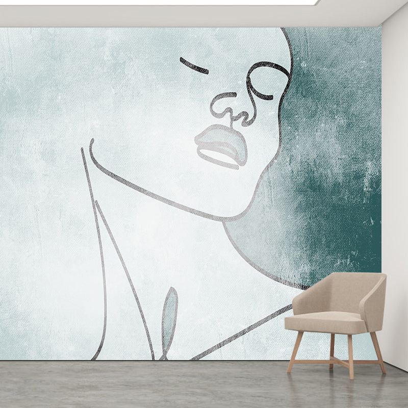 Decorative Illustration Mural Wallpaper Line Art Indoor Wall Mural