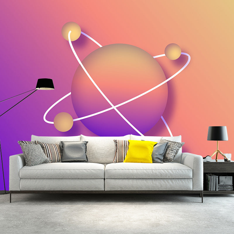 Environmental Wall Mural Wallpaper Cartoon Universe Living Room Wall Mural