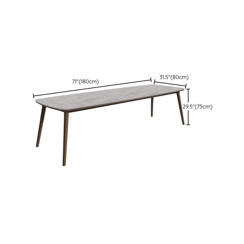 Boho Style Stone Dining Set 1/5/8 Pieces Rectangular Dining Table Set for Outdoor