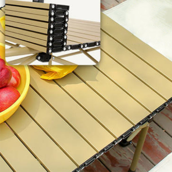 Modern Foldable Camping Table Set 1/5/7 Pieces Metal Dining Table Set for Outside