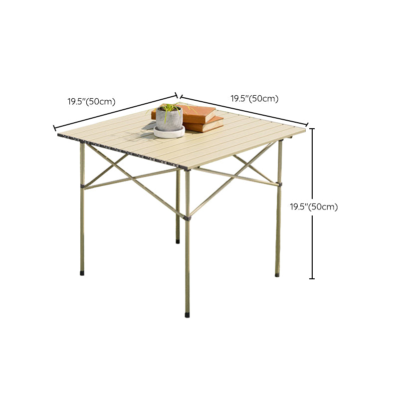 Modern Foldable Camping Table Set 1/5/7 Pieces Metal Dining Table Set for Outside