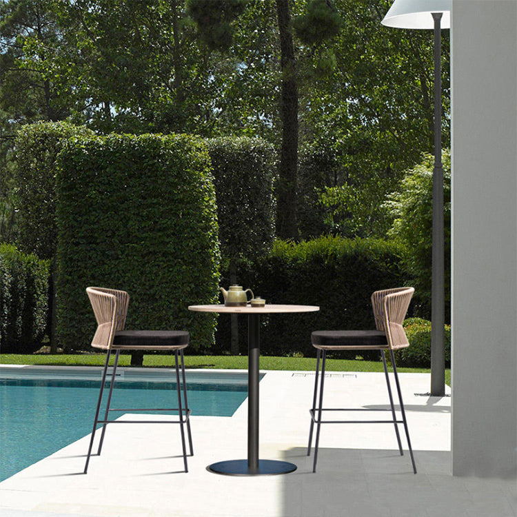 Metal Bar Table Set 1/3 Pieces Modern Bar Table Set for Outdoor