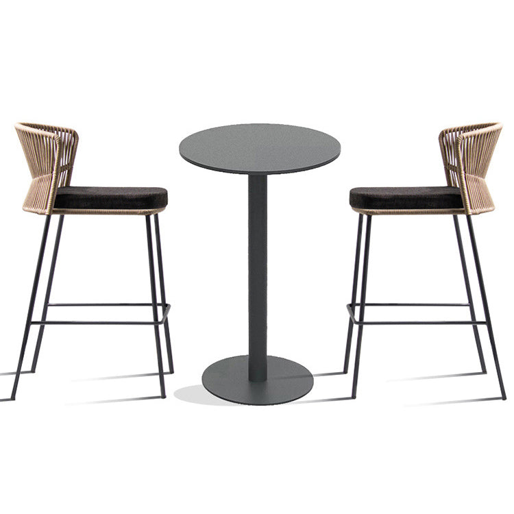 Metal Bar Table Set 1/3 Pieces Modern Bar Table Set for Outdoor
