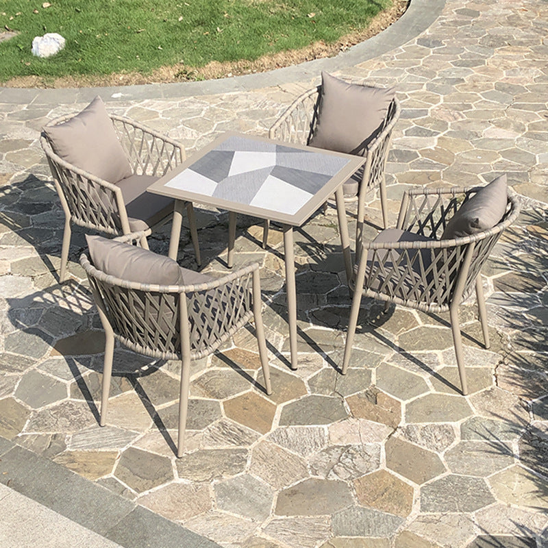 Modern 1/5/7 Pieces Dining Table Set Stone Dining Table Set for Outdoor