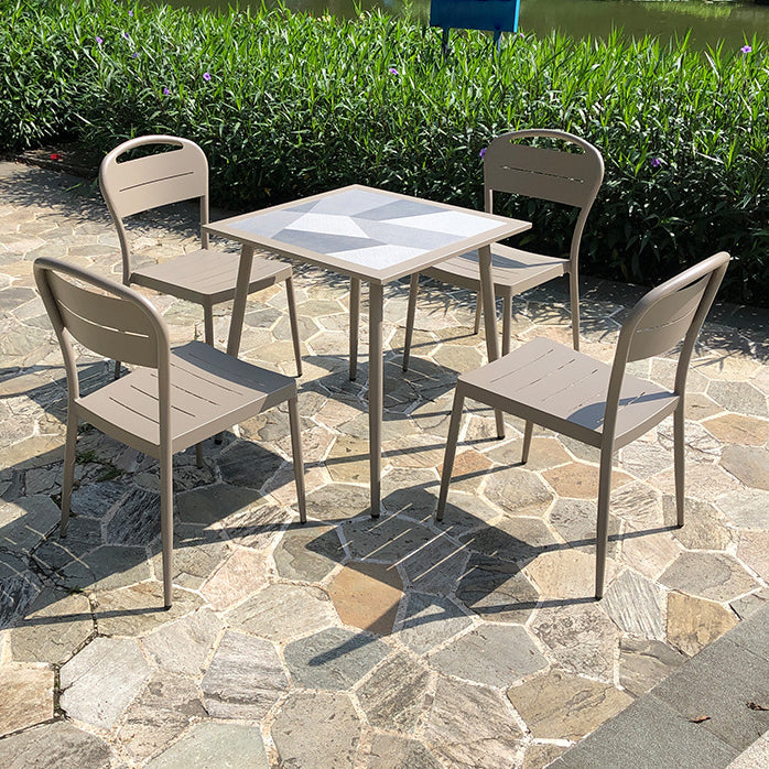 Modern 1/5/7 Pieces Dining Table Set Stone Dining Table Set for Outdoor
