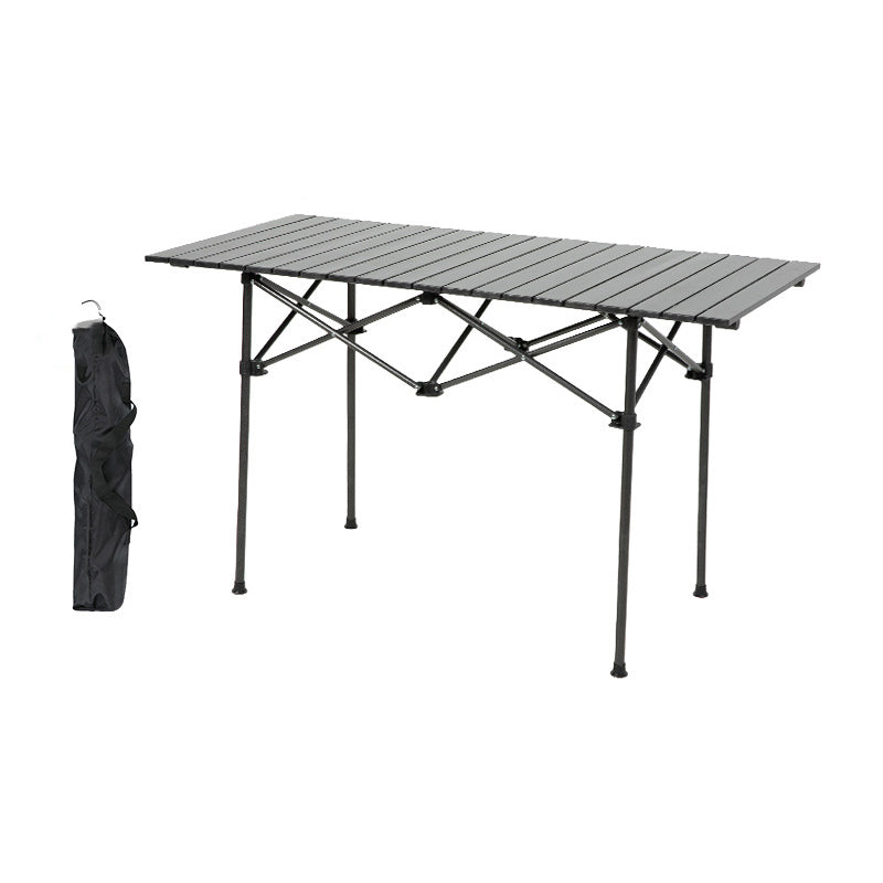 Modern Foldable Camping Table Set 1/7 Pieces Metal Dining Table Set for Outside