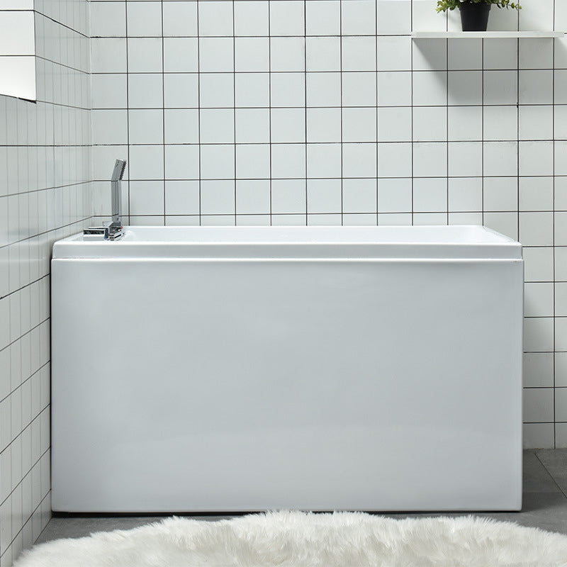 Modern Acrylic-Fiberglass Rectangular Bathtub Freestanding Soaking Bathtub