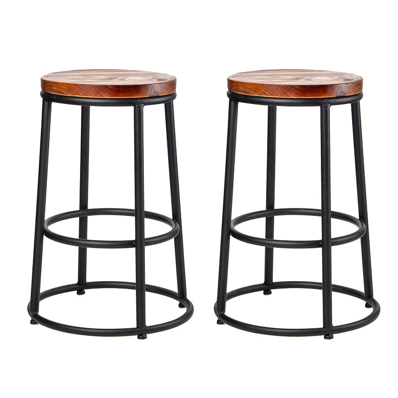 Contemporary Wood Counter Stools Metal Bar Stools for Home Use