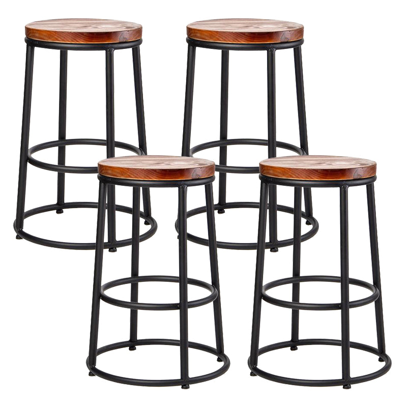 Contemporary Wood Counter Stools Metal Bar Stools for Home Use