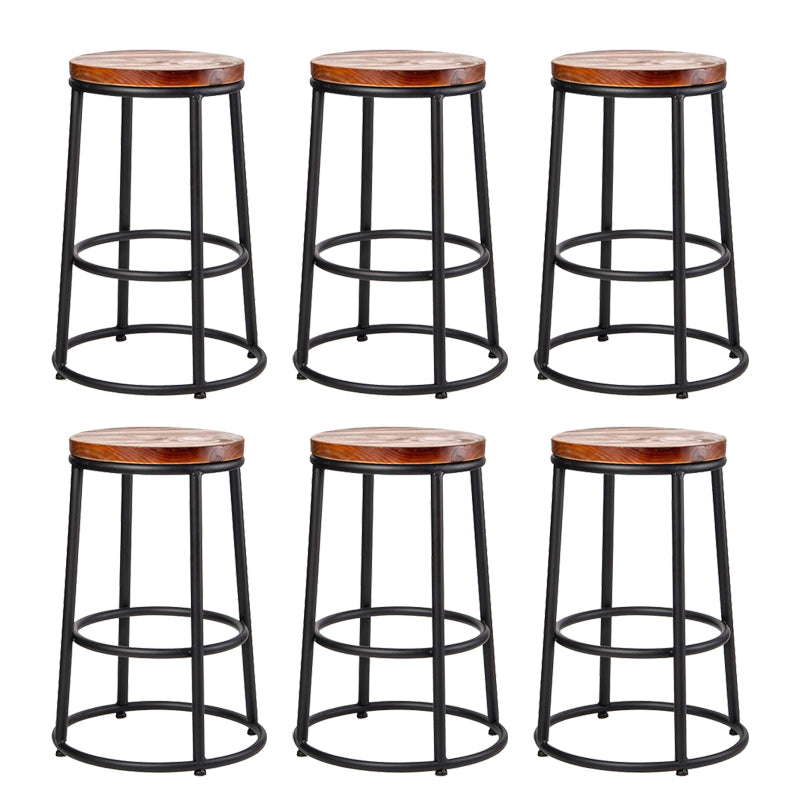 Contemporary Wood Counter Stools Metal Bar Stools for Home Use