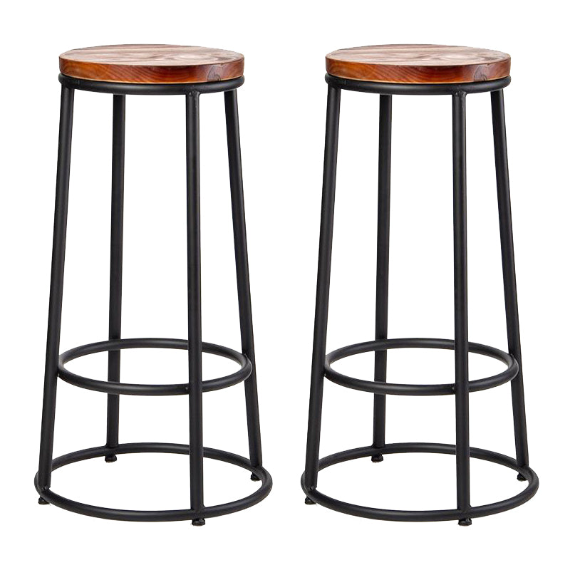 Contemporary Wood Counter Stools Metal Bar Stools for Home Use