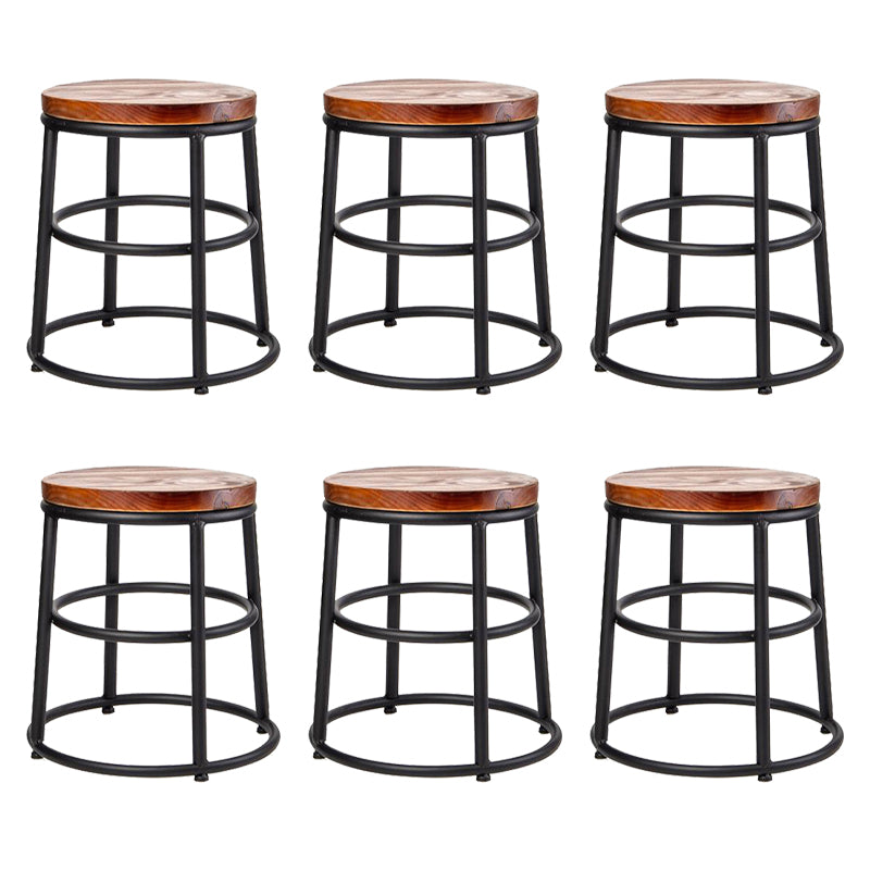 Contemporary Wood Counter Stools Metal Bar Stools for Home Use