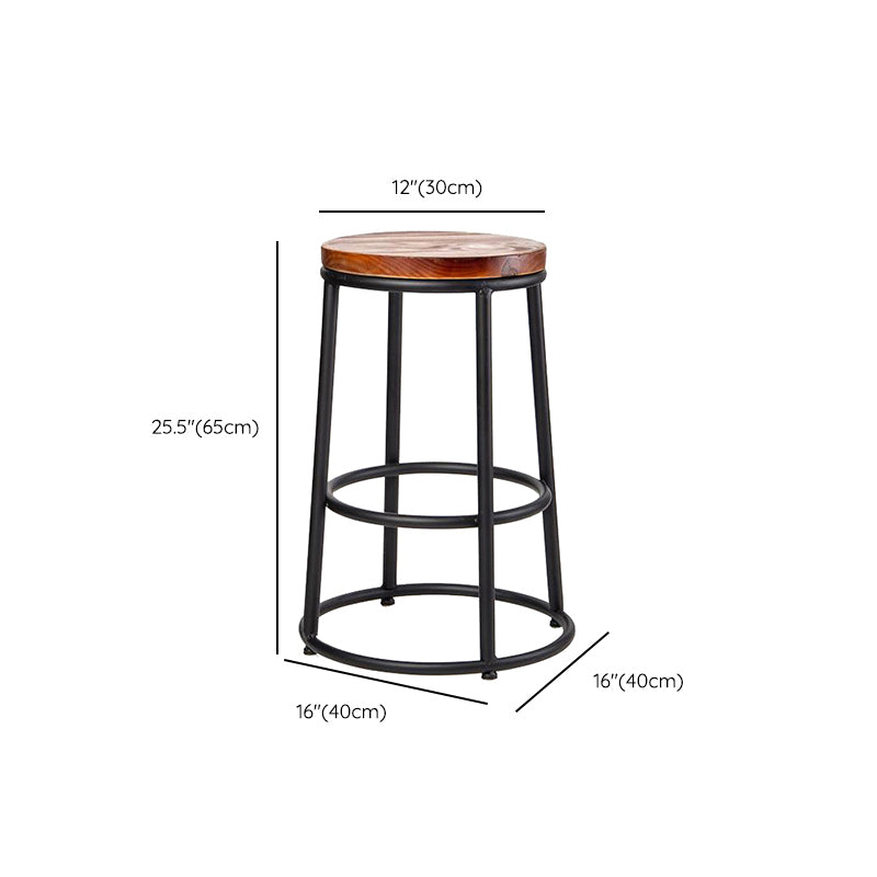 Contemporary Wood Counter Stools Metal Bar Stools for Home Use