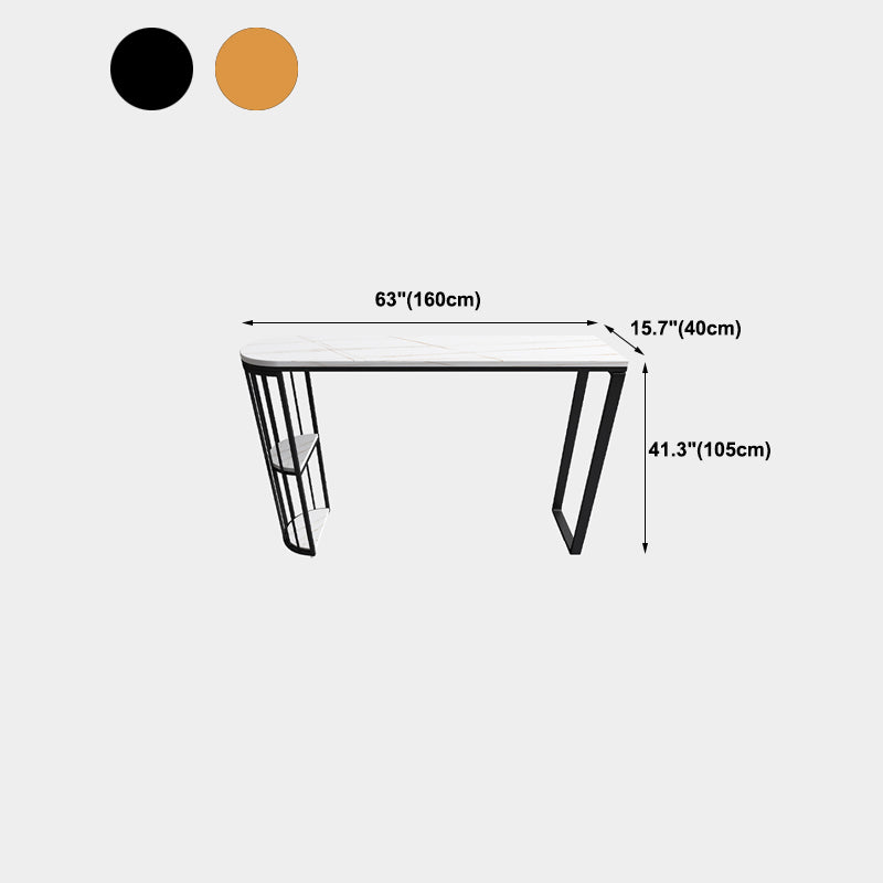 White Sintered Stone Bar Table Modern Dining Table for Kitchen Living Room Coffee Room