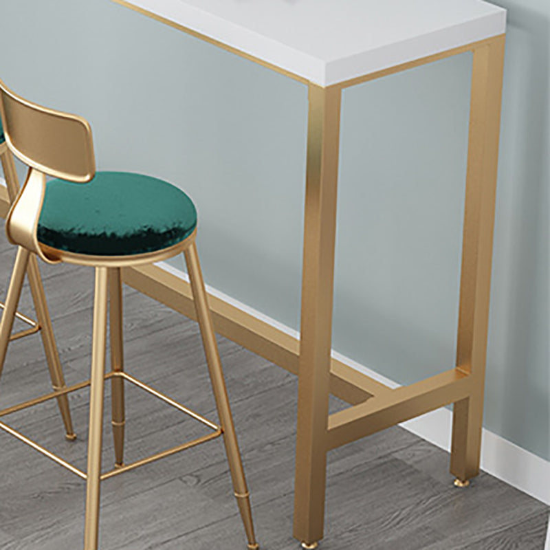 Rectangle Solid Wood Bar Table Modern Dining Table for Kitchen Living Room