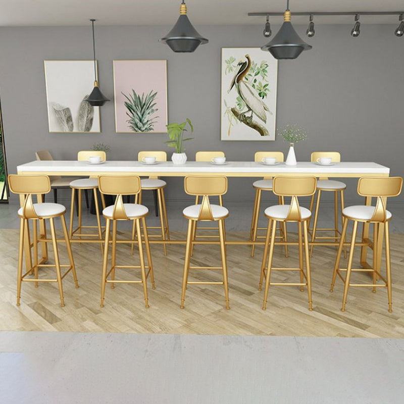 Glam Pub Table Solid Wood Rectangle Bar Table for Indoor and Breakroom