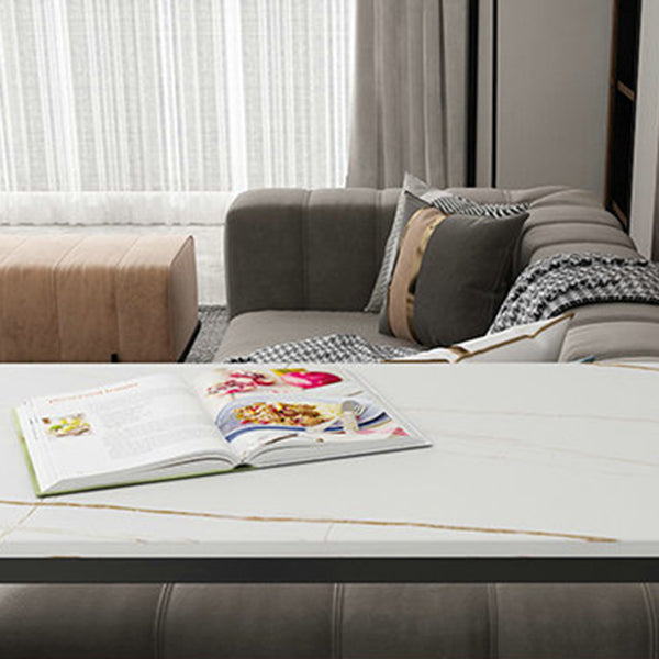 Contemporary Bar Table Rectangle Pub Table for Indoor and Breakroom