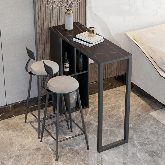 Contemporary Bar Table Bar Height Rectangle Pub Table for Home