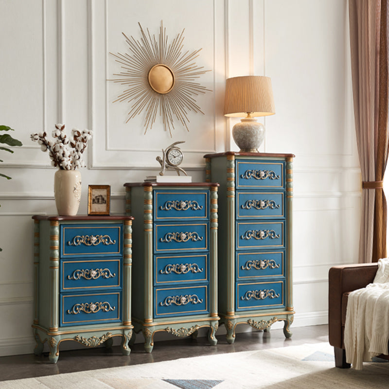 Traditional Rubber Wood Storage Chest Home Chest with 3 Drawers