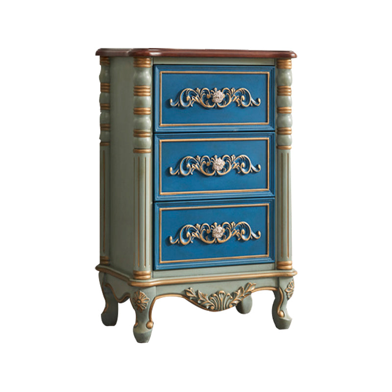 Traditional Rubber Wood Storage Chest Home Chest with 3 Drawers