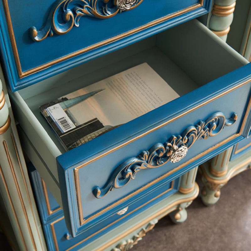 Traditional Rubber Wood Storage Chest Home Chest with 3 Drawers