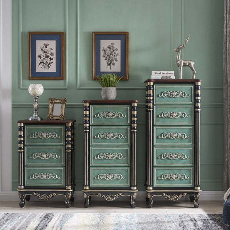 Traditional Rubber Wood Storage Chest Home Chest with 3 Drawers