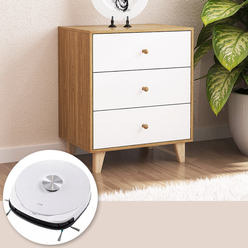 Contemporary Engineered Wood Bedroom Storage Chest Vertical Chest with Drawers