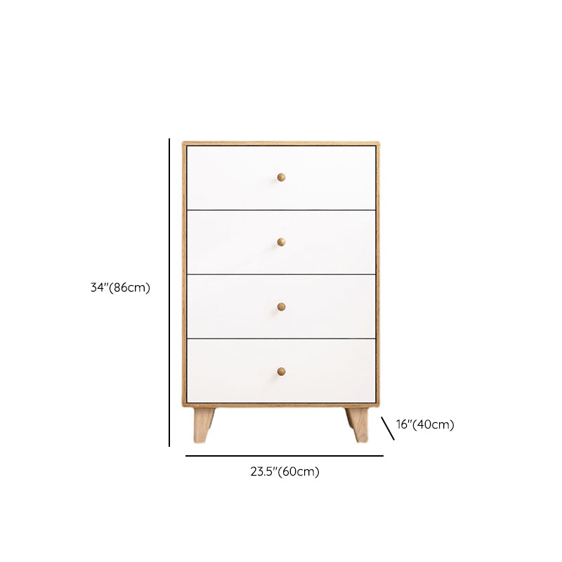 Contemporary Engineered Wood Bedroom Storage Chest Vertical Chest with Drawers