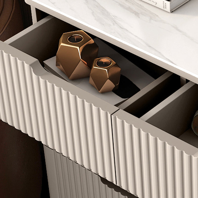 Glam Bedroom Engineered Wood Storage Chest Vertical Chest with Drawers