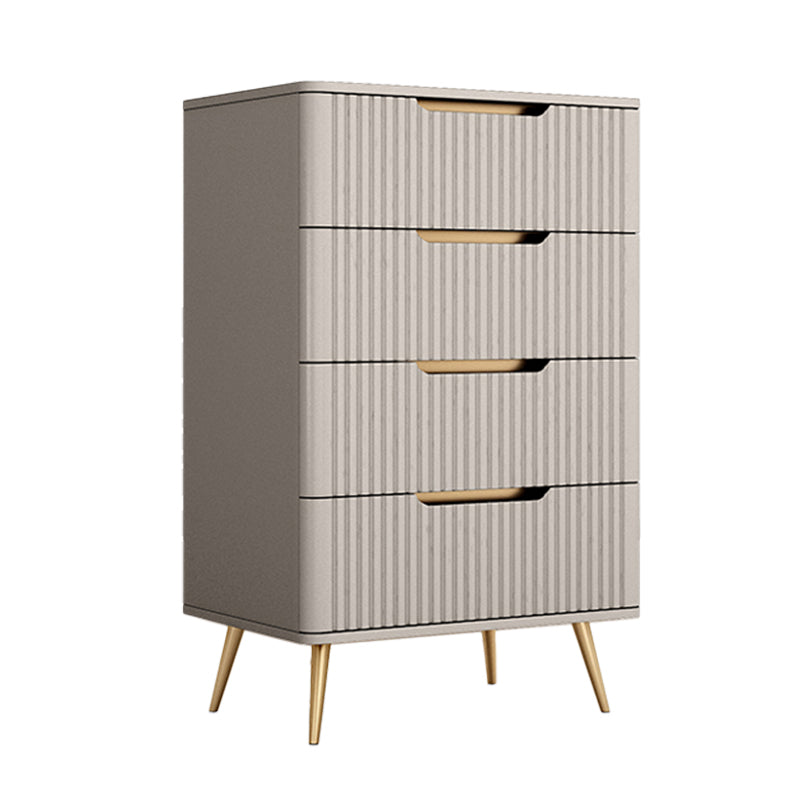 Glam Bedroom Engineered Wood Storage Chest Vertical Chest with Drawers