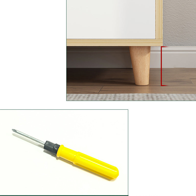 Contemporary Bedroom Storage Chest Engineered Wood Chest with Drawers