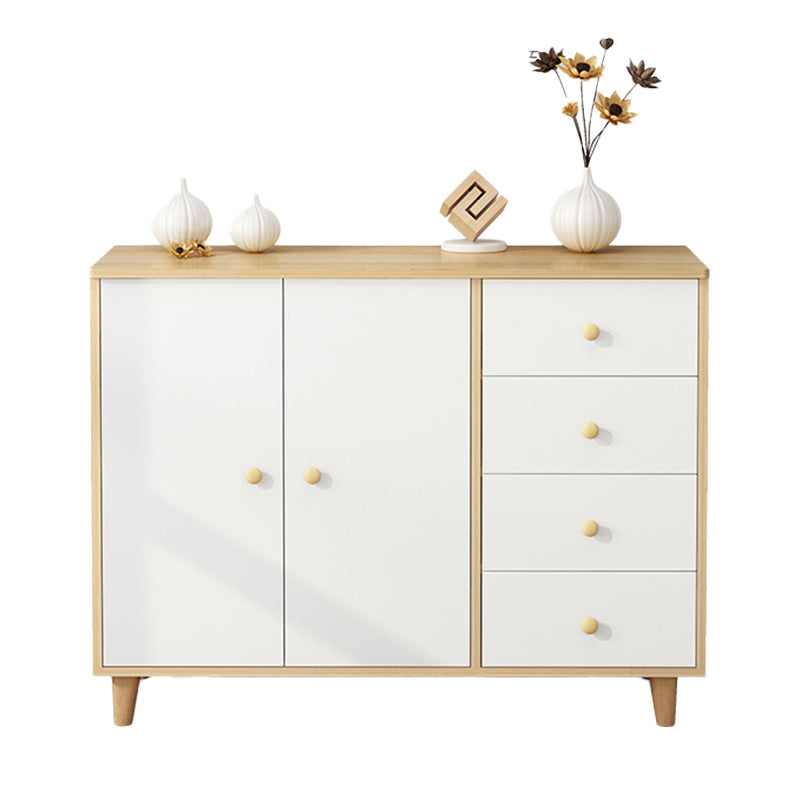Contemporary Bedroom Storage Chest Engineered Wood Chest with Drawers