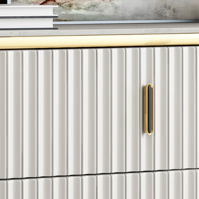 Glam Engineered Wood Storage Chest Bedroom Horizontal Chest with Drawers