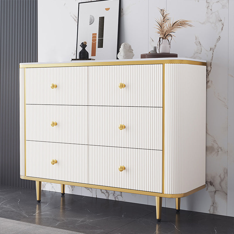 Bedroom Glam Storage Chest Stone 15" Wide Chest with Drawers