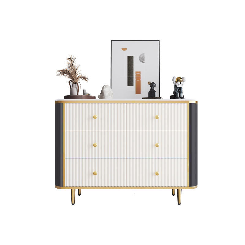 Bedroom Glam Storage Chest Stone 15" Wide Chest with Drawers