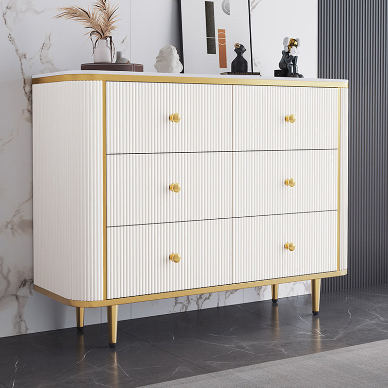 Bedroom Glam Storage Chest Stone 15" Wide Chest with Drawers