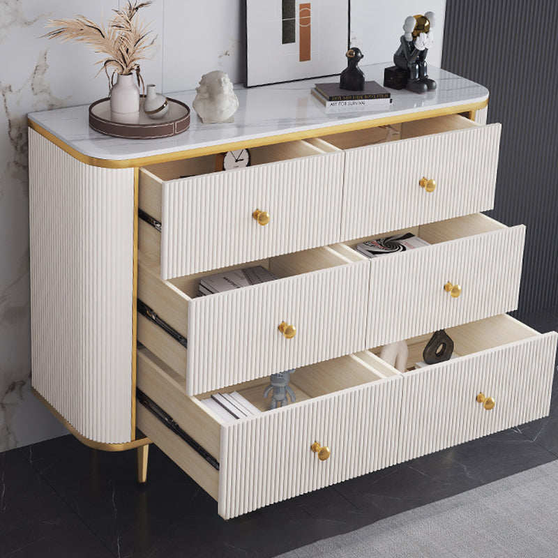 Bedroom Glam Storage Chest Stone 15" Wide Chest with Drawers