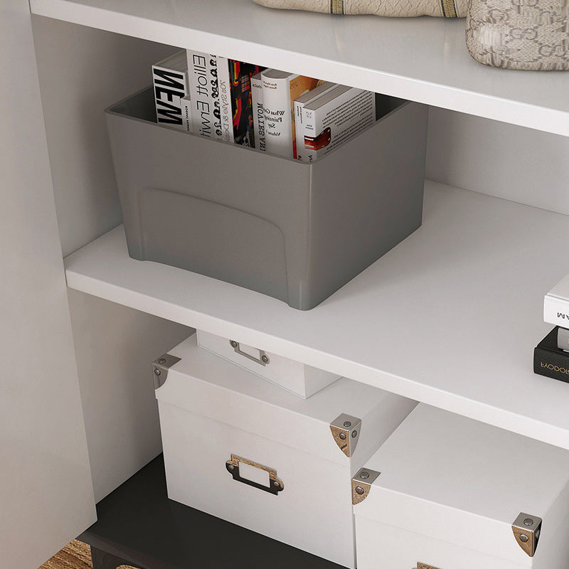 Contemporary Engineered Wood Storage Chest Bedroom Chest in White with Drawers