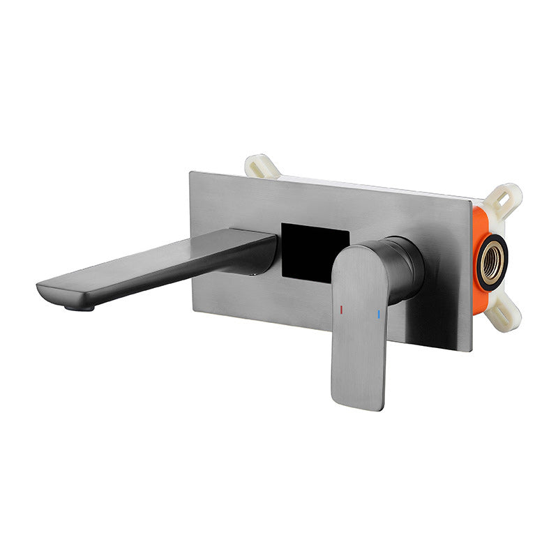 Modern Wall Mounted Faucets Digital Display Screen Led Wall Mounted Bathroom Faucet