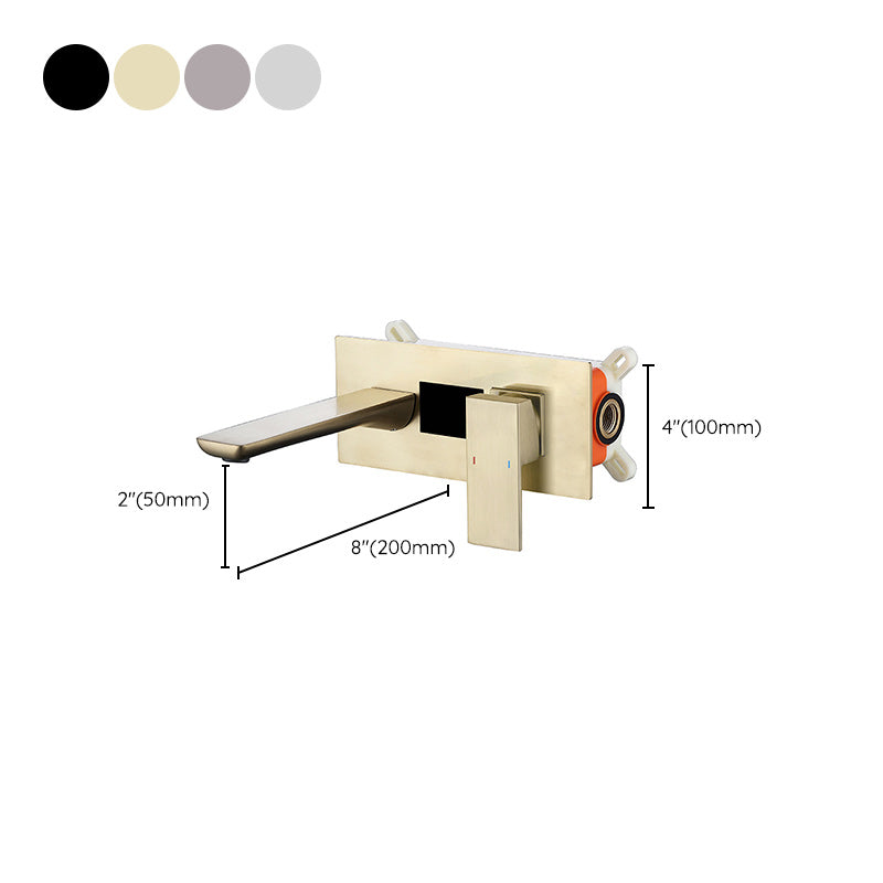 Modern Wall Mounted Faucets Digital Display Screen Led Wall Mounted Bathroom Faucet