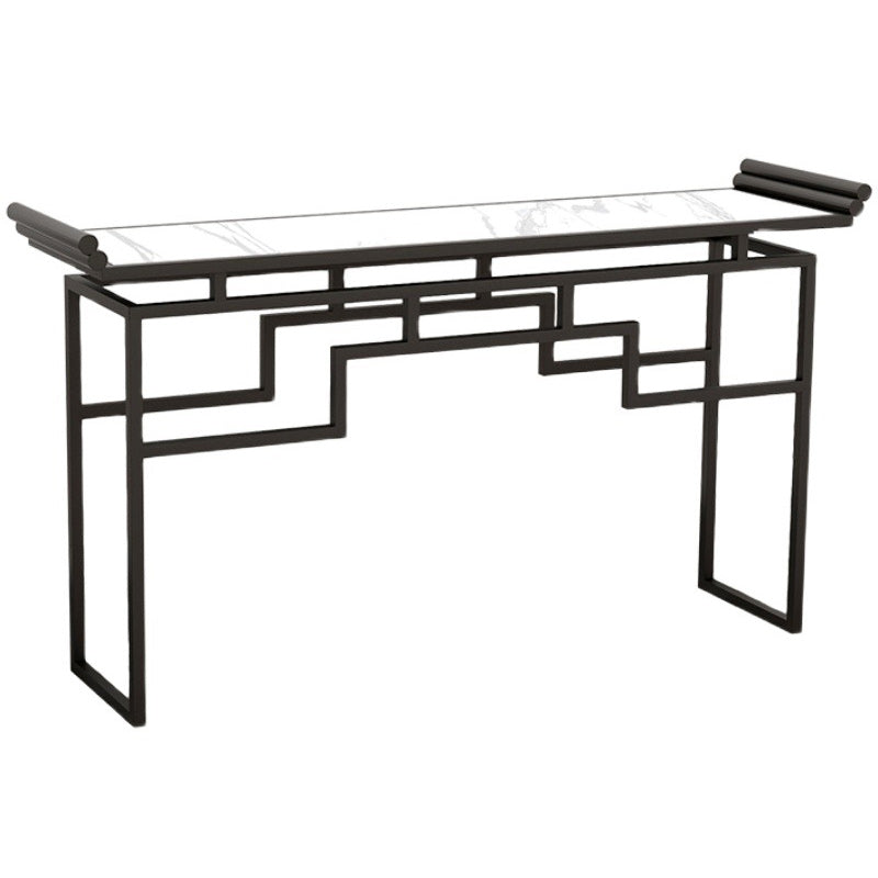 11" Wide Stone Contemporary Console Table Rectangle Sofa Table