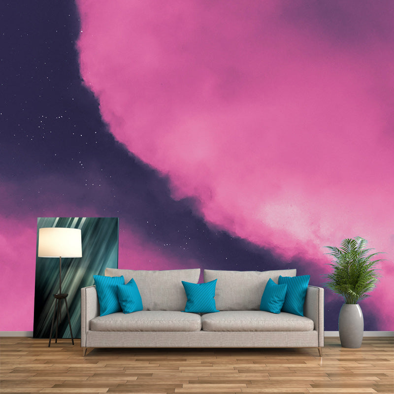Starry Sky Stain Resistant Mural Washable Wallpaper Sitting Room Wall Mural
