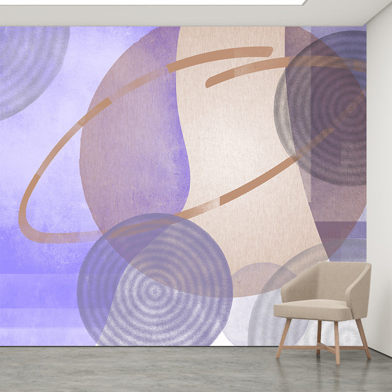 Modern Illustration Mural Wallpaper Abstract Geometry Sitting Room Wall Mural