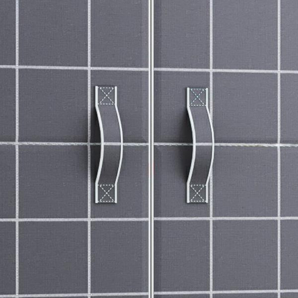 Cloth Cabinet Steel Pipe Wardrobe Cabinet, Modern 3-door Wardrobe Armoire