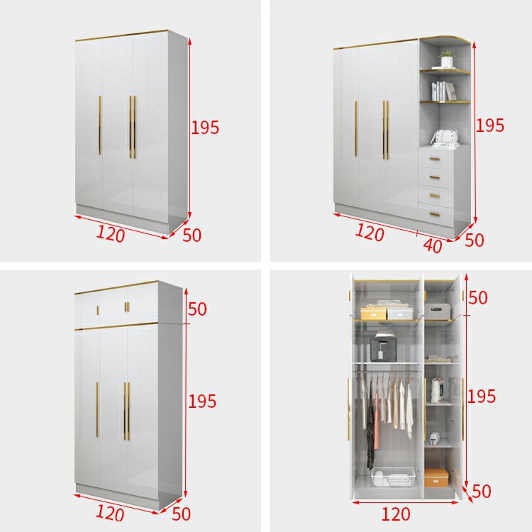 Wardrobe European Modern Simple Net Red Light Luxury Small Family Bedroom