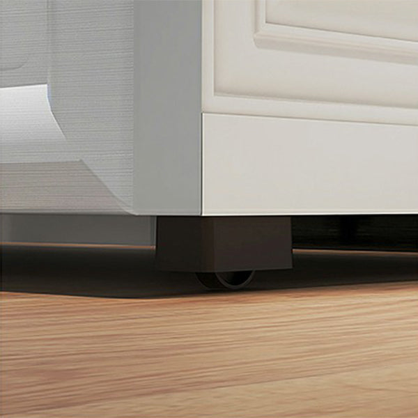 White Modern 2-door Wardrobe Armoire with Drawers Plastic Wardrobe