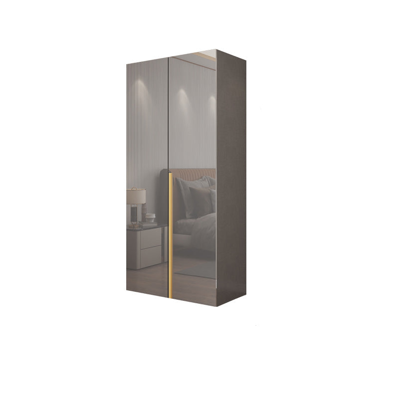 Bedroom Modern Storage Armoire Wooden Wardrobe Cabinet with Garment Rod