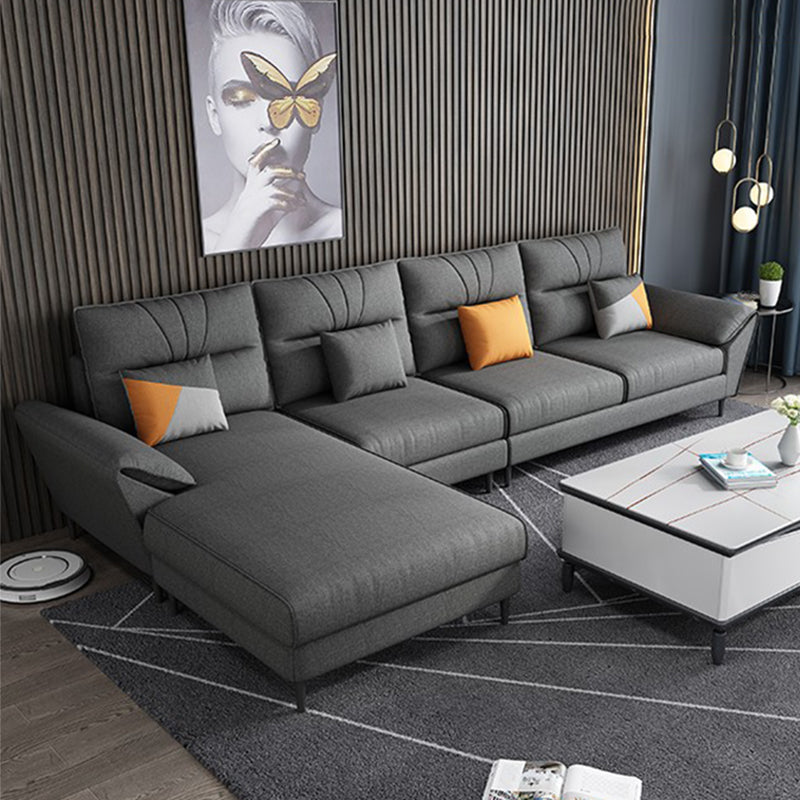 Contemporary Stationary Fabric Living Room Pillow Top Arm Cushions Seating