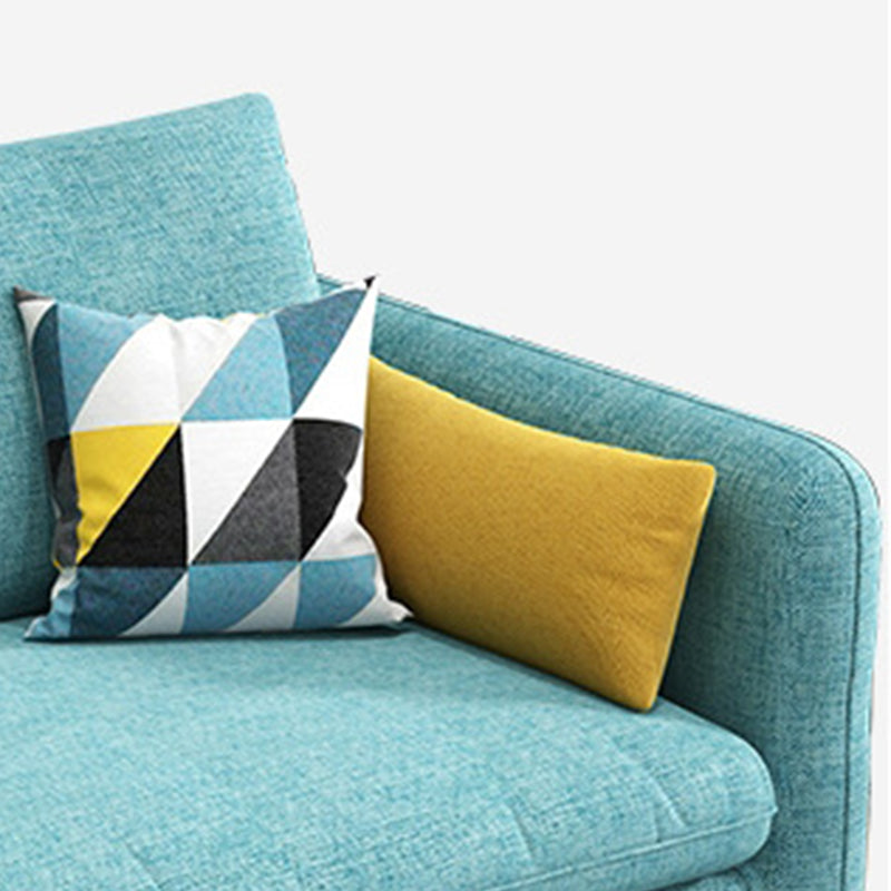 Nordic with Storage Fabric Living Room Square Arm Pillows Seating